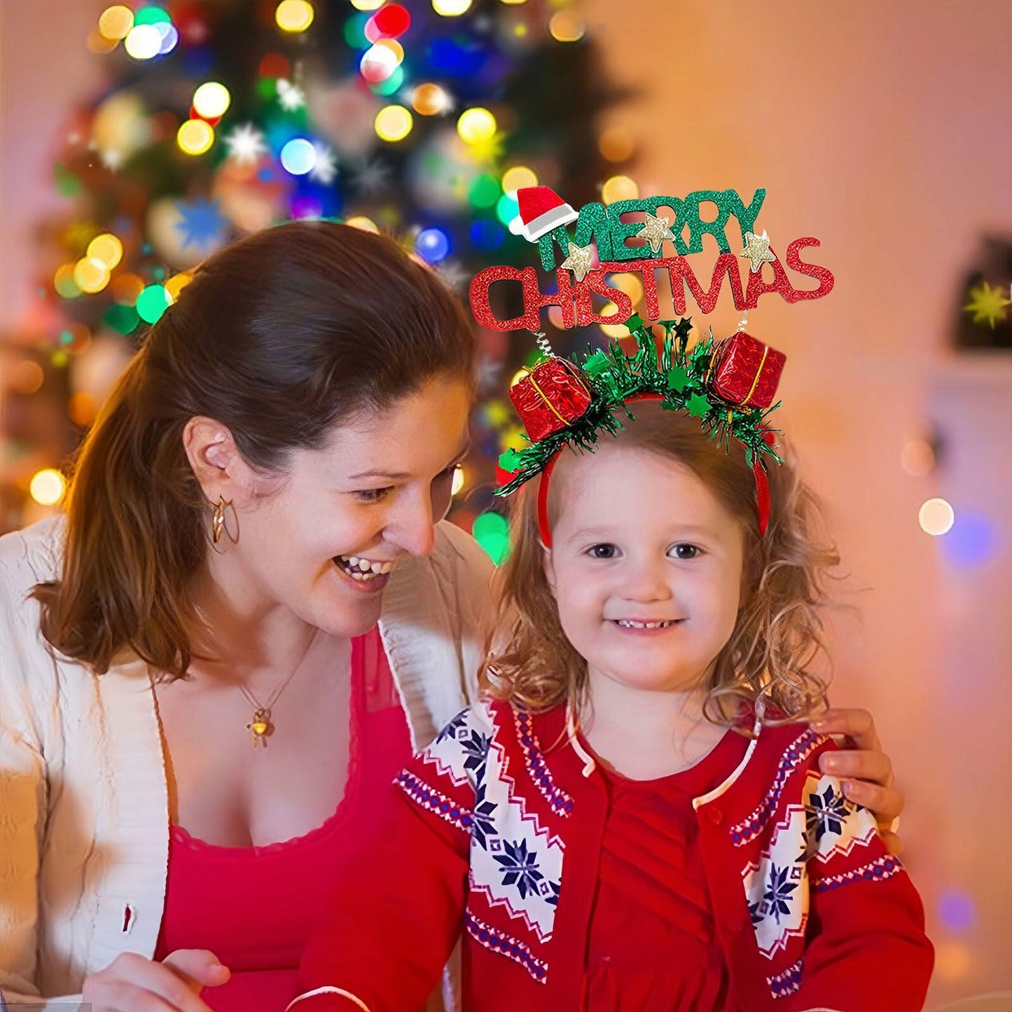 Pvoiue Christmas Headband Women Girls Holiday Hair Decoration Xmas Party