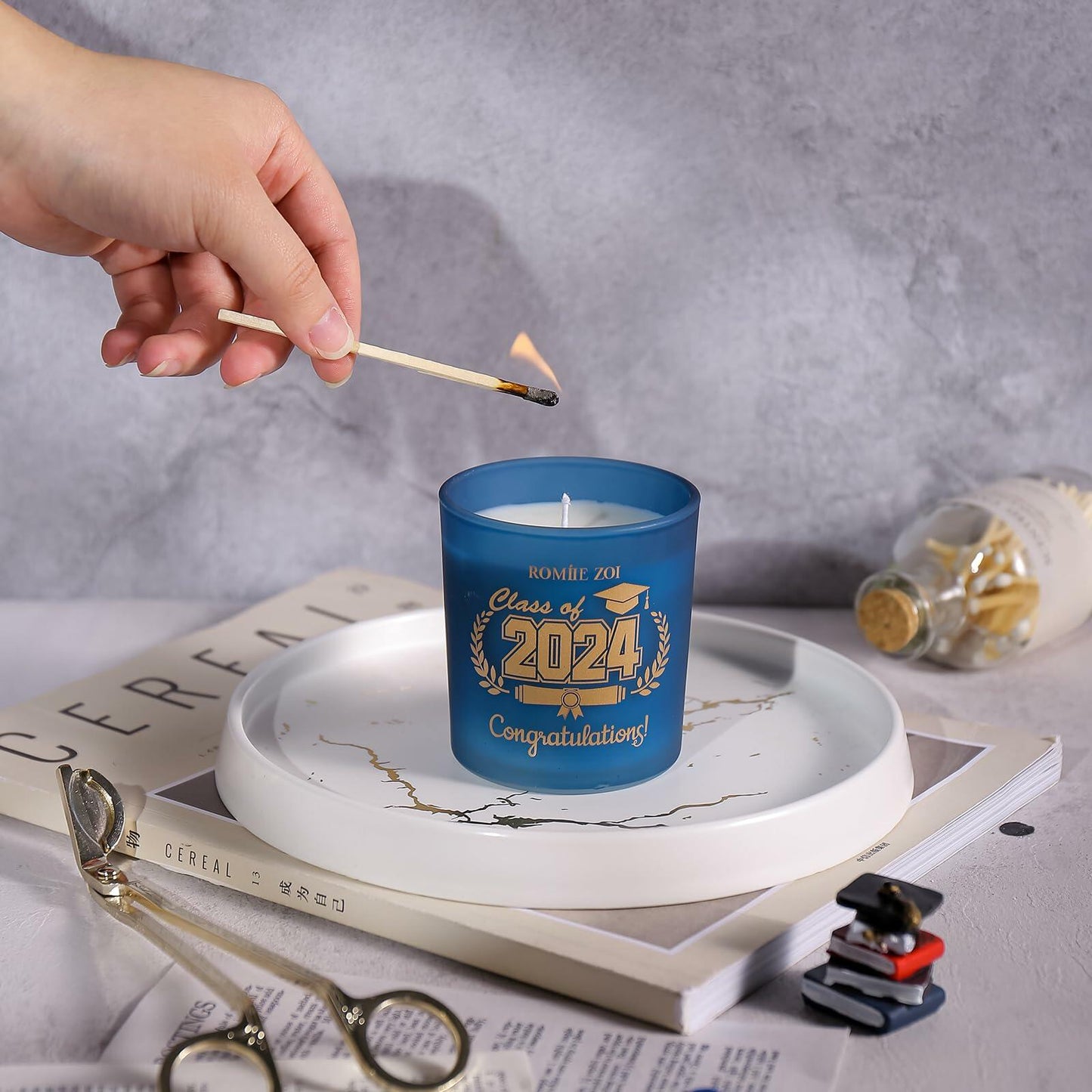 ROMIIE ZOI Graduation Celebration Sandalwood Soy Wax Candle 6oz