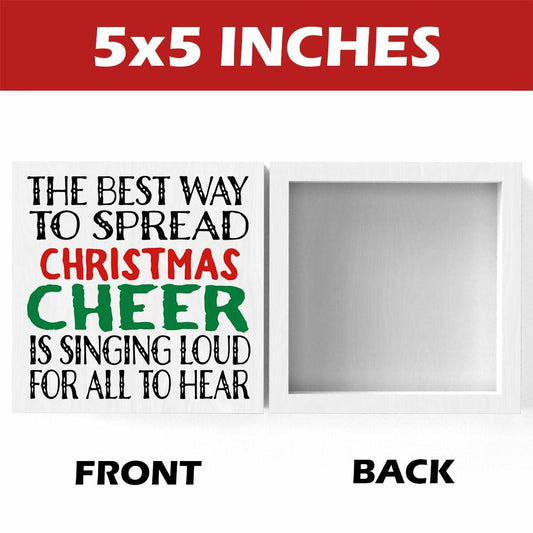 Christmas Holiday Decor Xmas Vacation Decorations 5x5 Inches Funny Sign