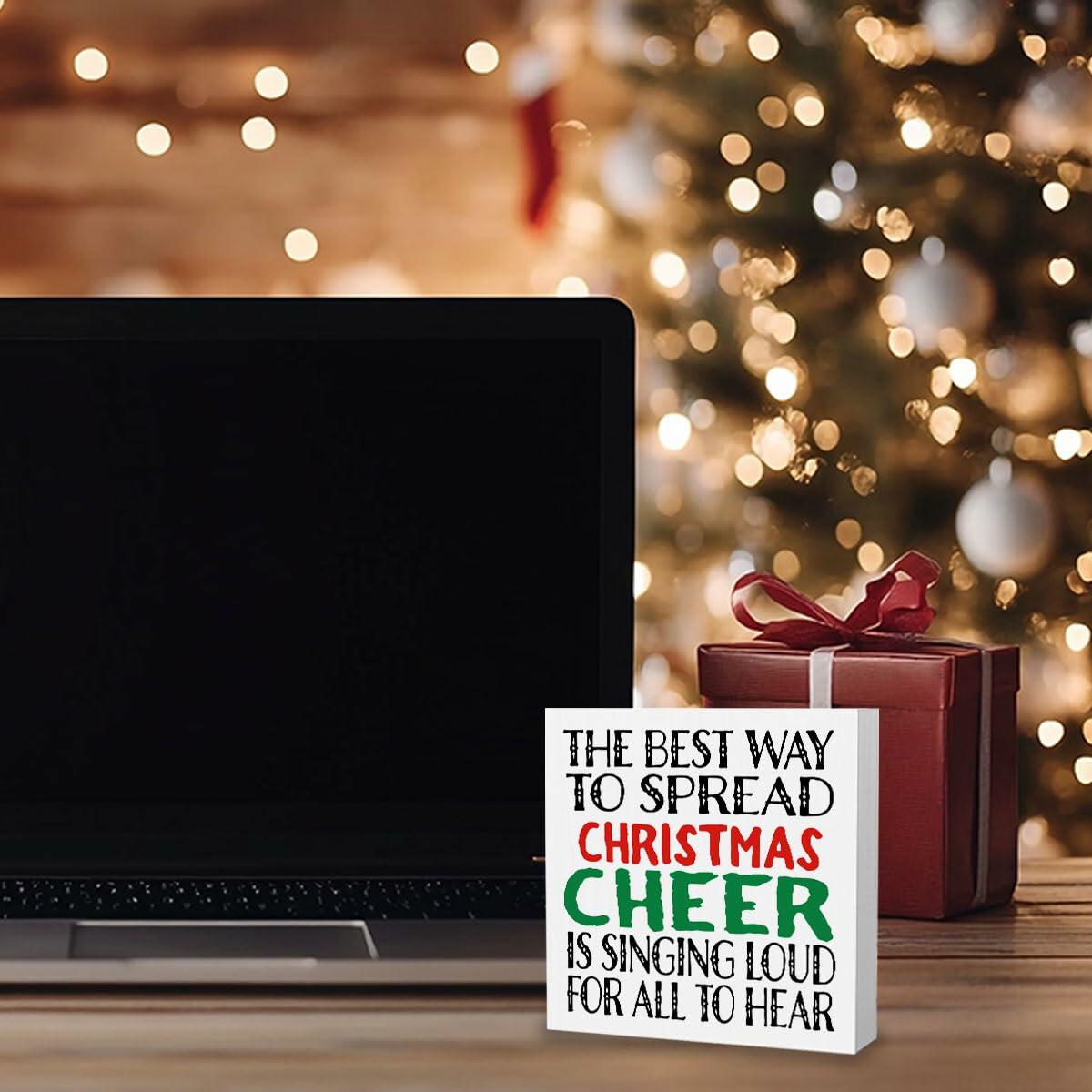 Christmas Holiday Decor Xmas Vacation Decorations 5x5 Inches Funny Sign