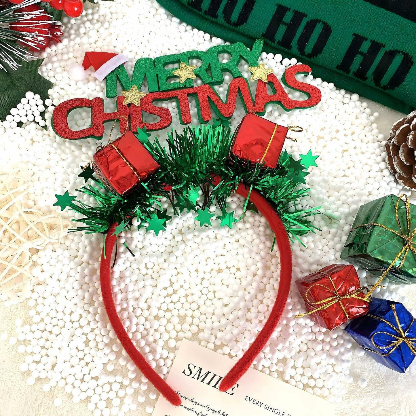 Pvoiue Christmas Headband Women Girls Holiday Hair Decoration Xmas Party