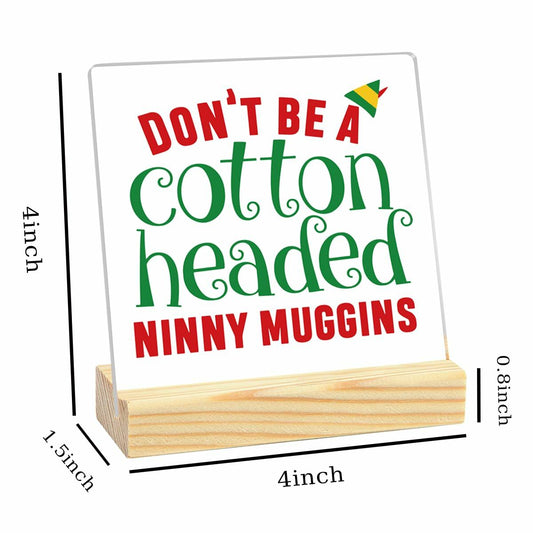 Christmas Vacation Acrylic Desk Decor Sign Clear 4x4 Inch Holiday Xmas