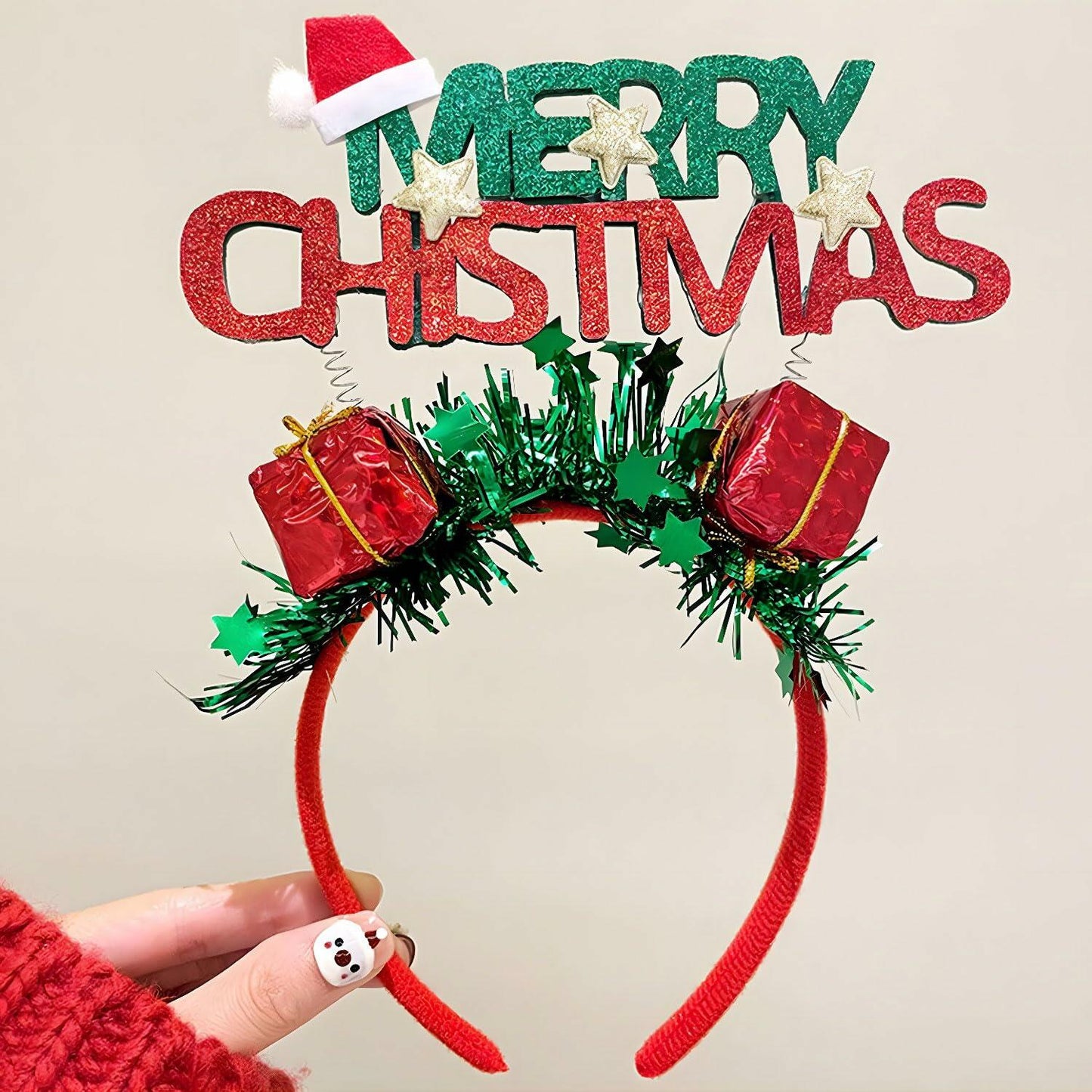 Pvoiue Christmas Headband Women Girls Holiday Hair Decoration Xmas Party