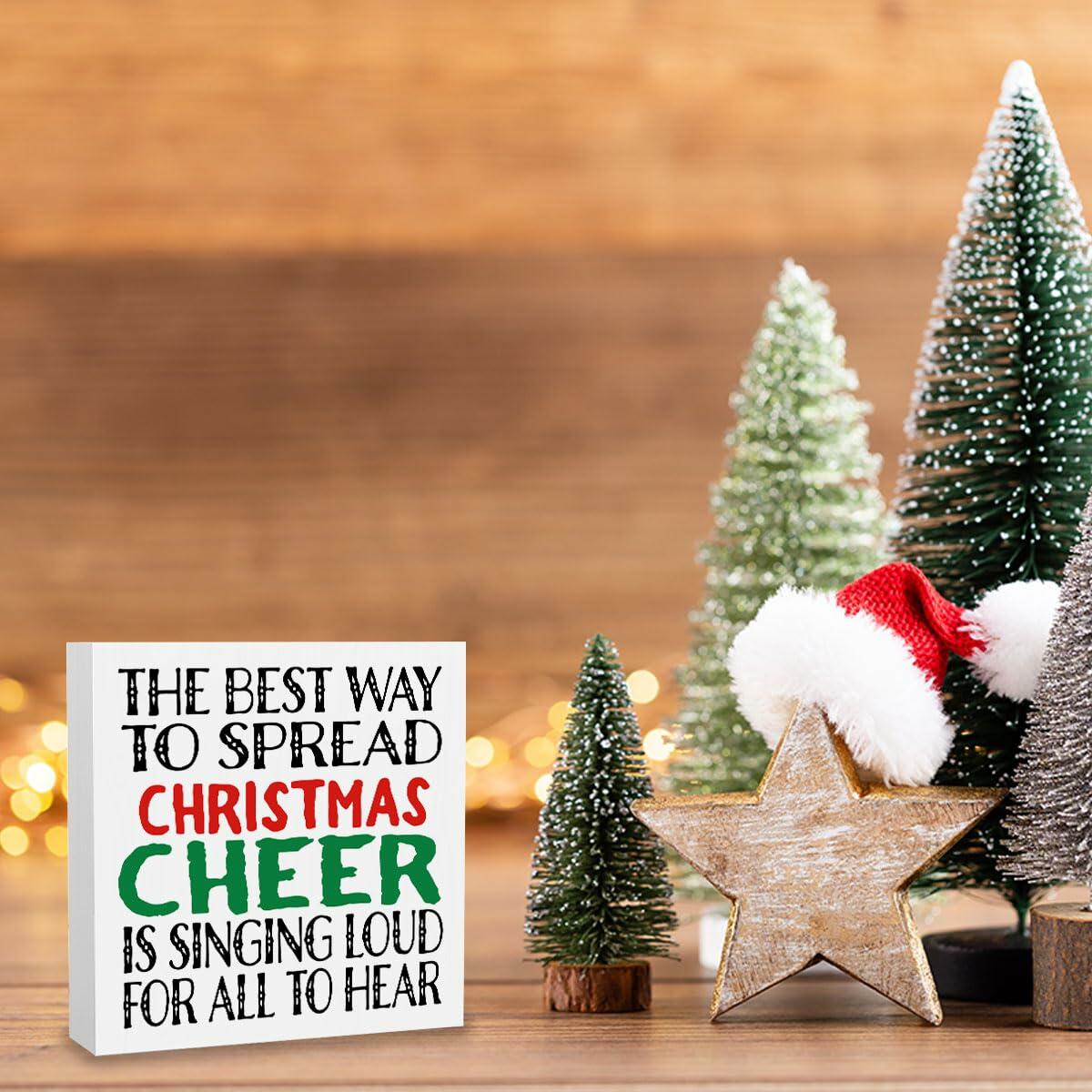 Christmas Holiday Decor Xmas Vacation Decorations 5x5 Inches Funny Sign