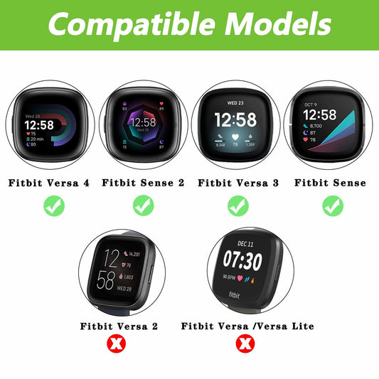 Yibcaiic Leather Bands Compatible Fitbit Versa 4 3 Sense Floral Hollow-out