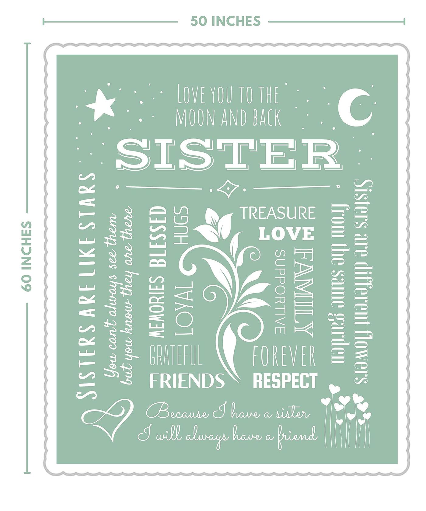 FILO ESTILO Sister Blanket Sherpa 60x50in Sage Green