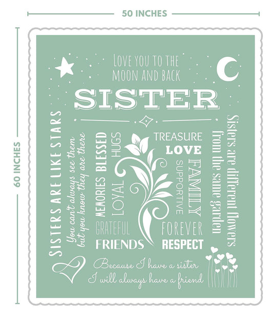 FILO ESTILO Sister Blanket Sherpa 60x50in Sage Green