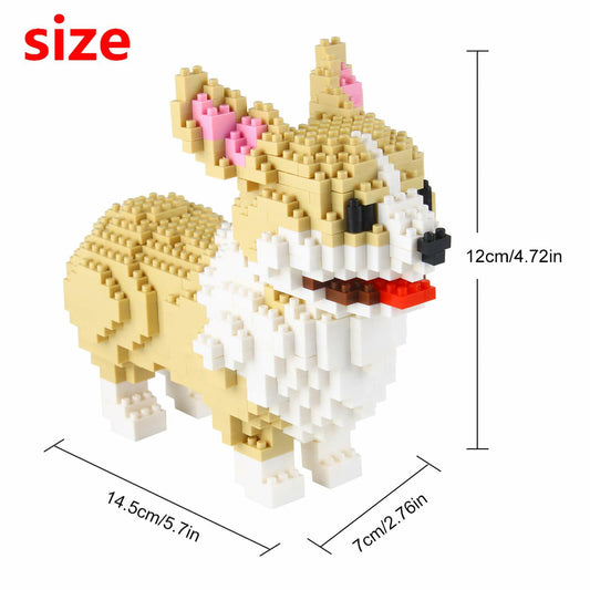 Larcele Micro Dog Building Blocks Welsh Corgi 950 Pieces KLJM-02