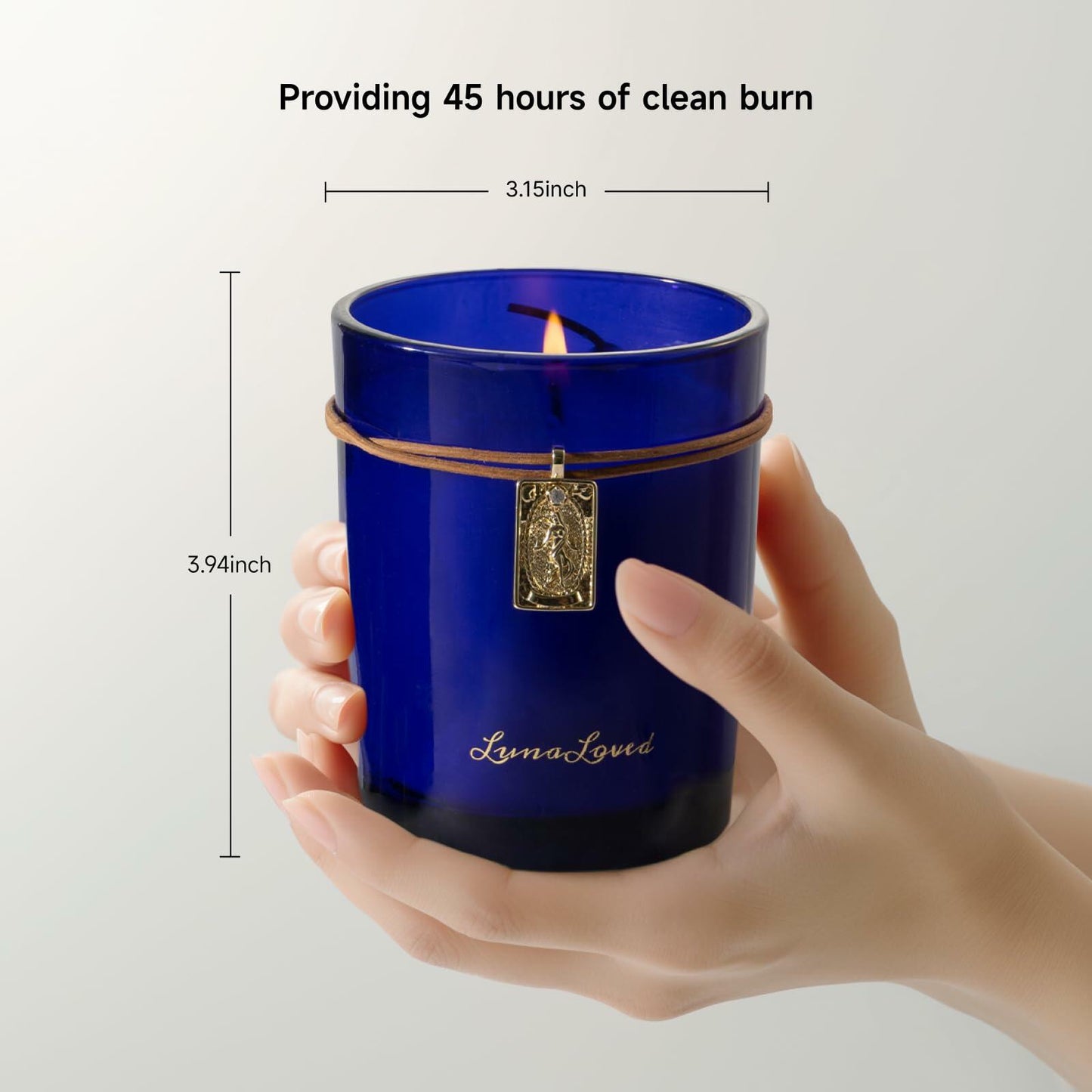 LunaLoved Tarot Wheel of Fortune Soy Candle Wood Citrus Bergamot Cedarwood