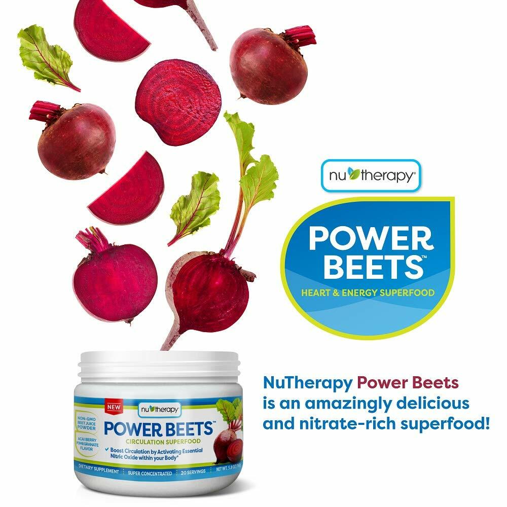BestBy12/25 Nu-Therapy Power Beets Superfood Acai Pomegranate 5.8oz 30ct