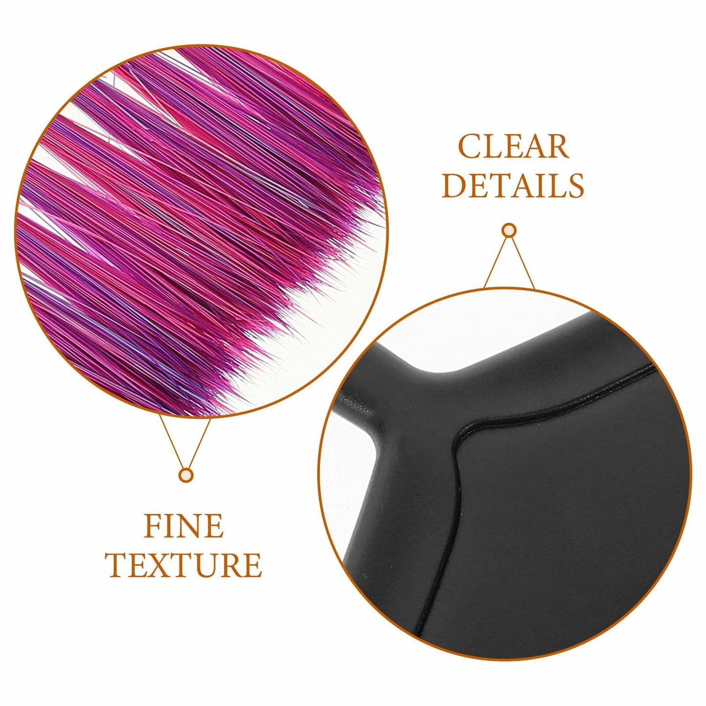 TOVINANNA Hair Dye Kit 3pcs Applicator Brushes Purple 24x14x0.5cm