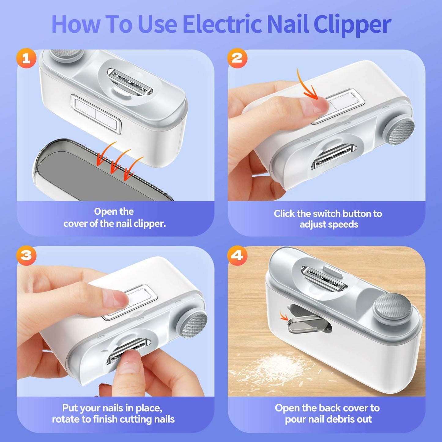 Yibosoar Nail Clippers Trimmer Fingernail Cutter for Kids Seniors Adults