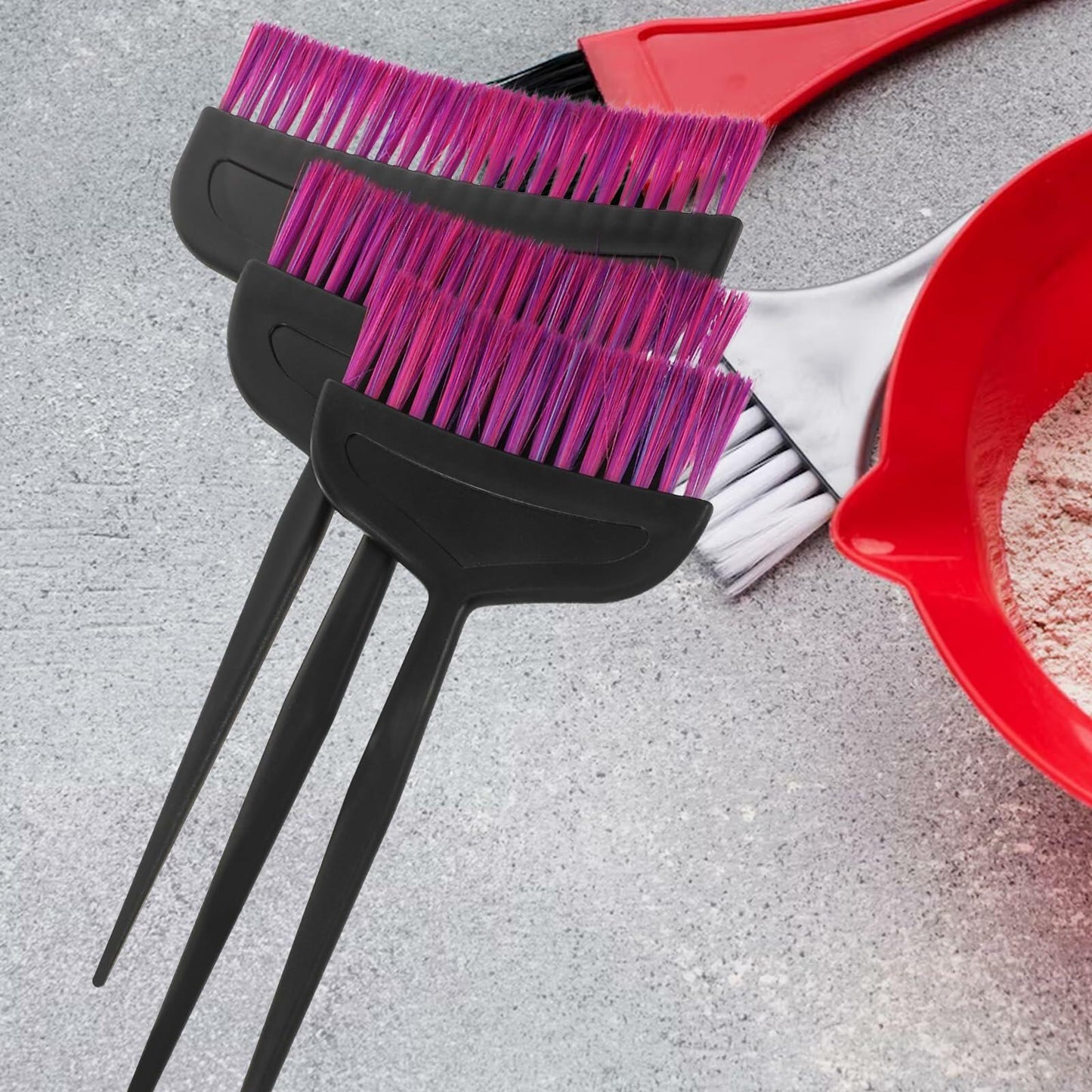 TOVINANNA Hair Dye Kit 3pcs Applicator Brushes Purple 24x14x0.5cm