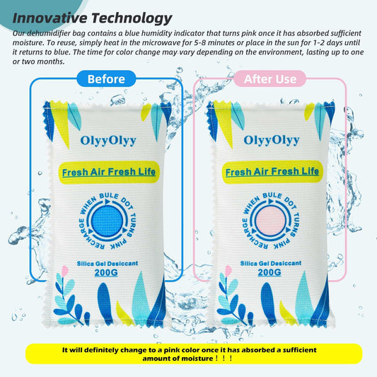 2x 200G Rechargeable Desiccant Packs Moisture Absorber Car Gun Safe