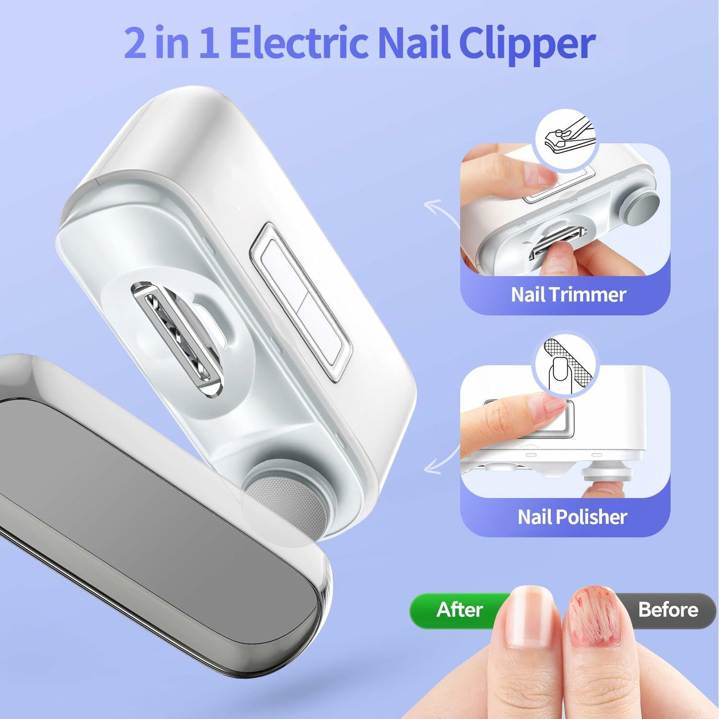 Yibosoar Nail Clippers Trimmer Fingernail Cutter for Kids Seniors Adults