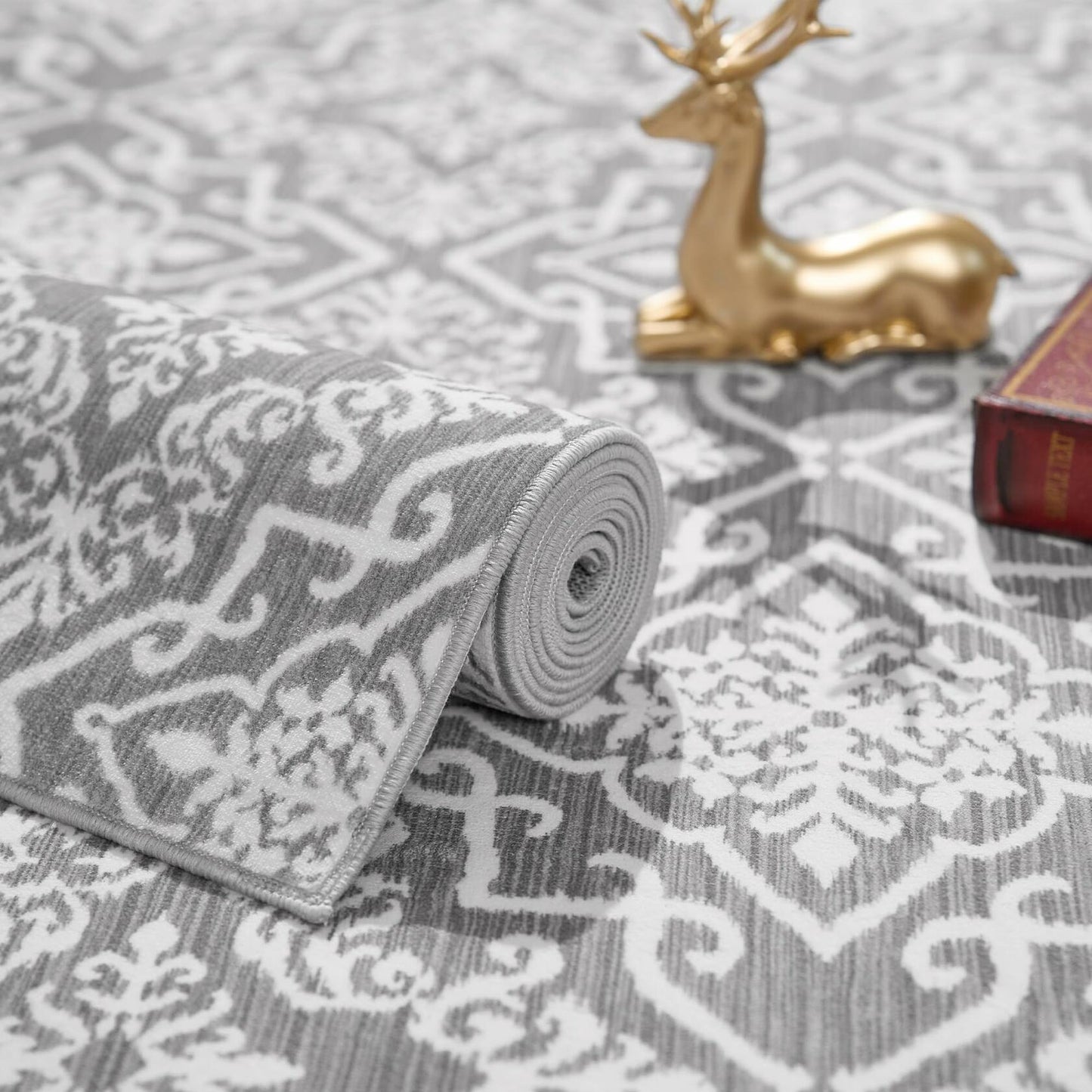 jinchan Moroccan Trellis Area Rug 3x5 Green Non Slip Washable