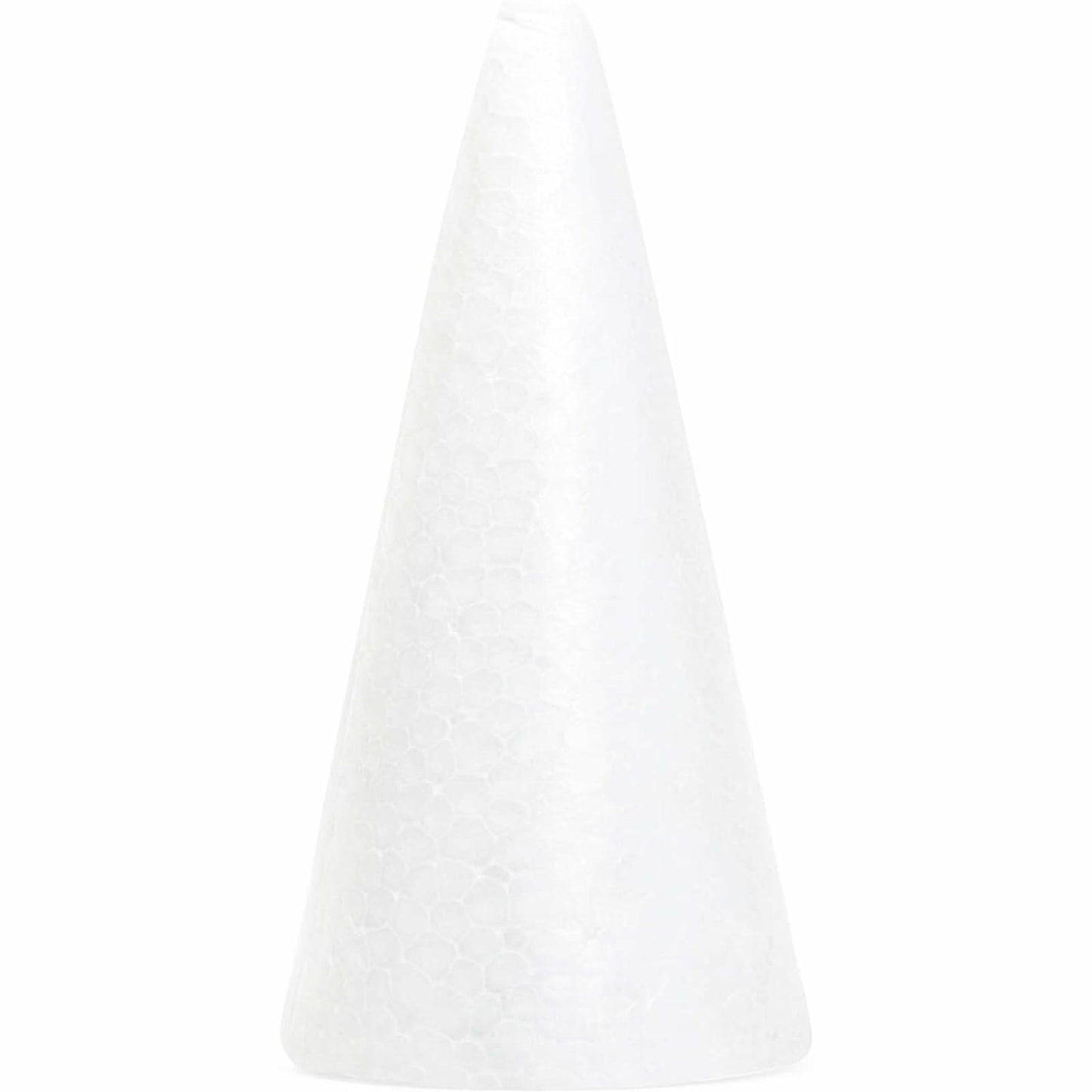 12 Pack Foam Cones for Crafts Trees Holiday Decorations Handmade White 2.7x5.5in