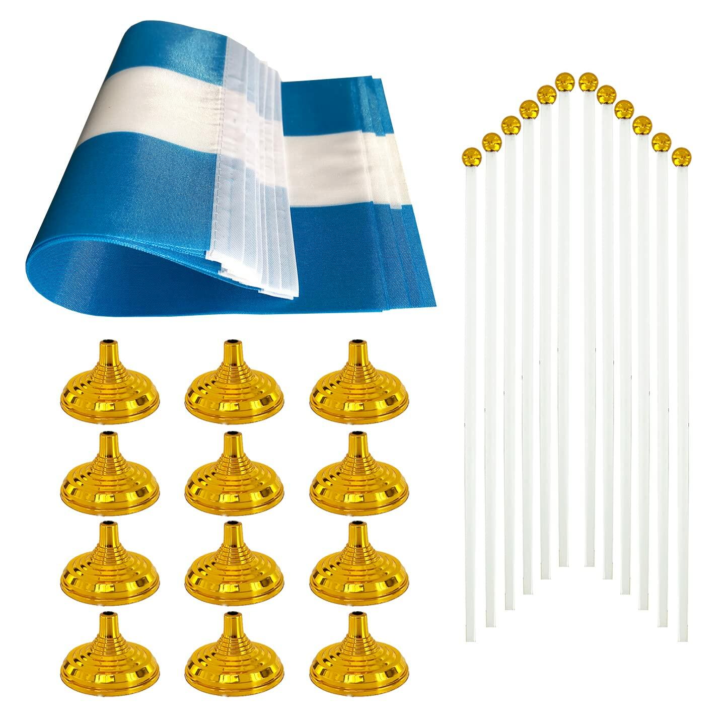 WXTWK Japan Flag Desk Flags with Stand Small Mini 12 Pack 4x6 Inch