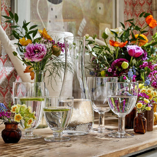 Spode Kit Kemp 40.5oz Glass Carafe Set of 2 Soda Lime Dishwasher Safe