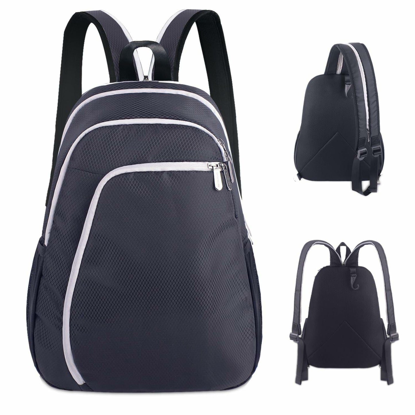 SPOENGRU Small Convertible Sling Backpack Crossbody Bag Black