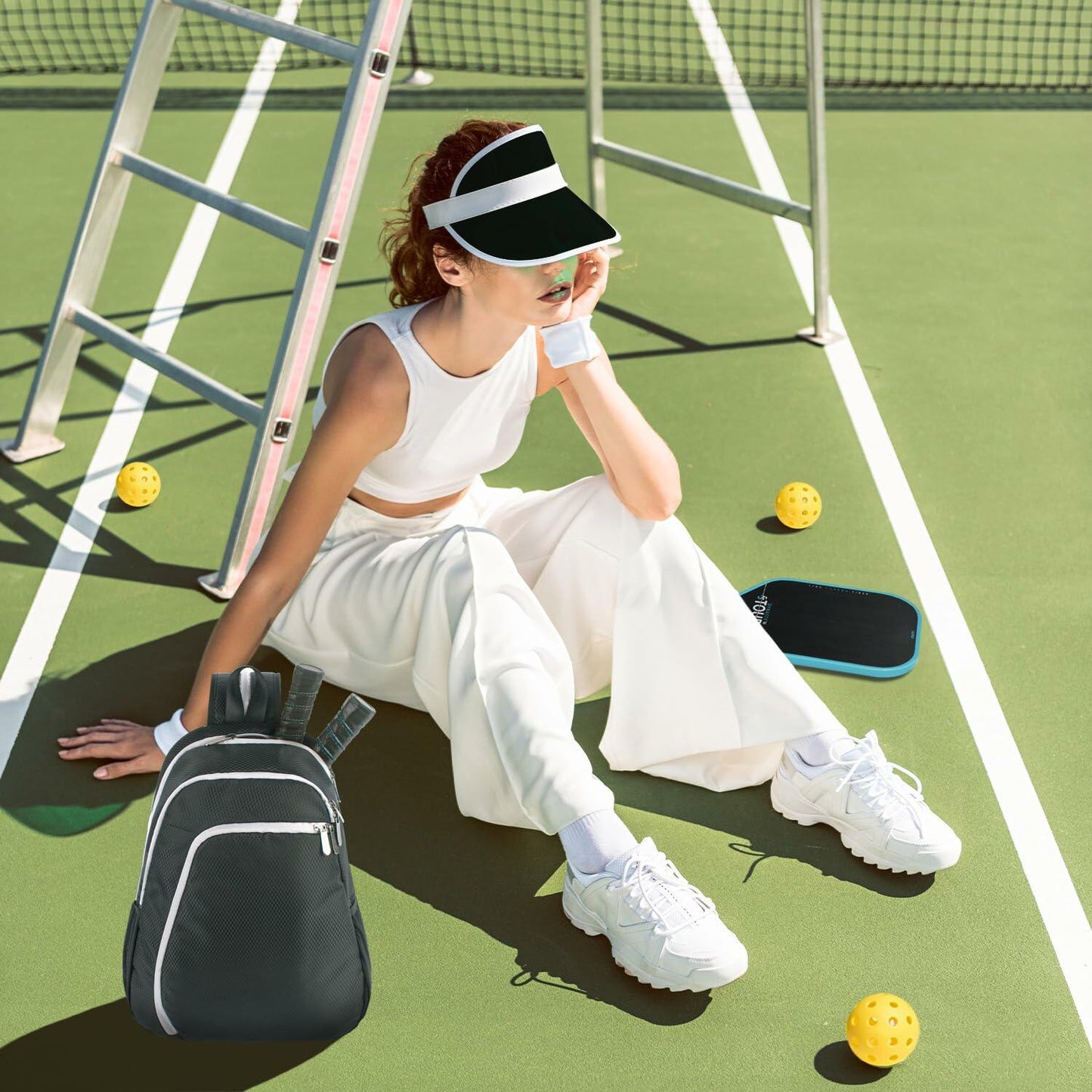 SPOENGRU Small Convertible Sling Backpack Crossbody Bag Black