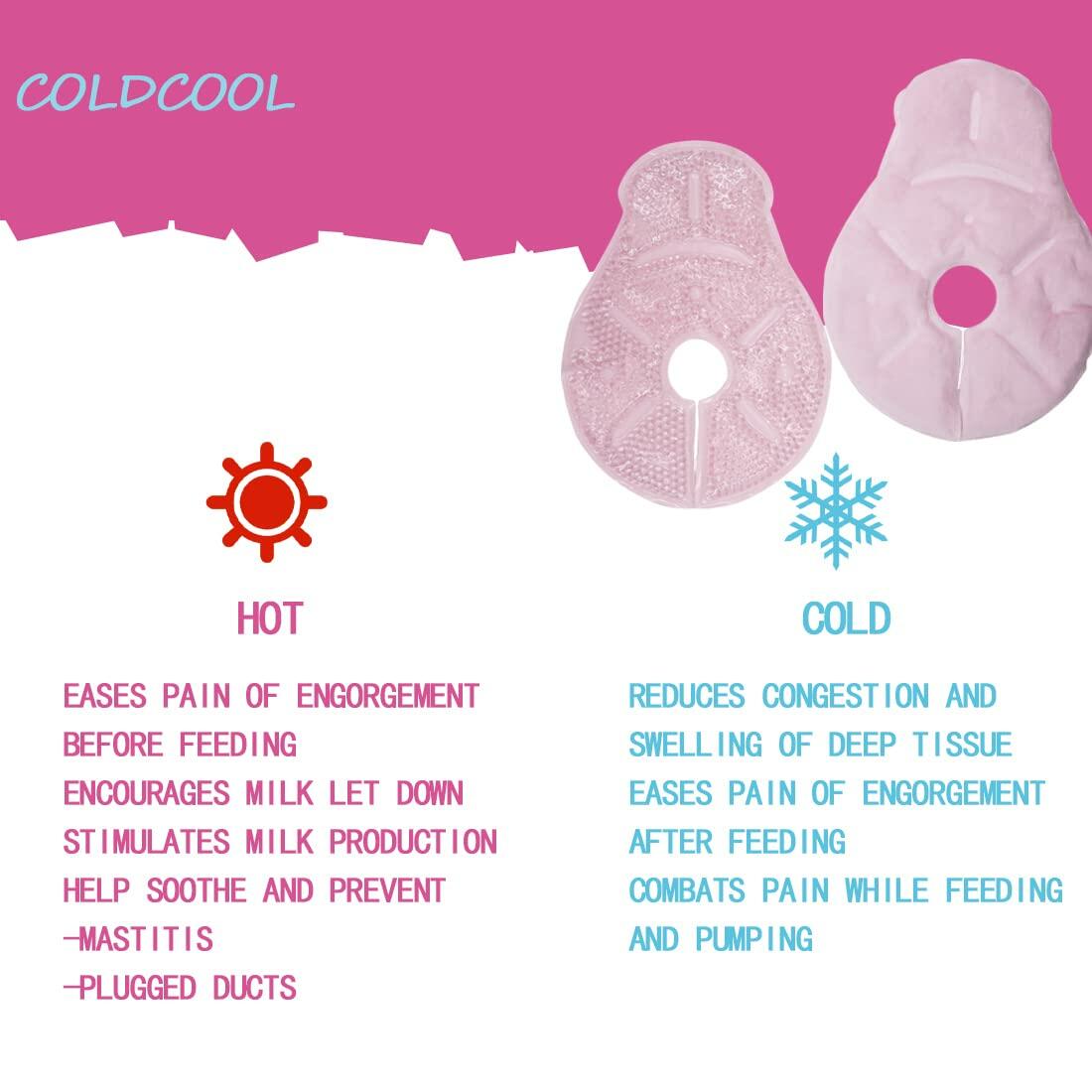 Breastfeeding Essentials Nursing Soothing Gel Pads Hot Cold Packs 2 Count