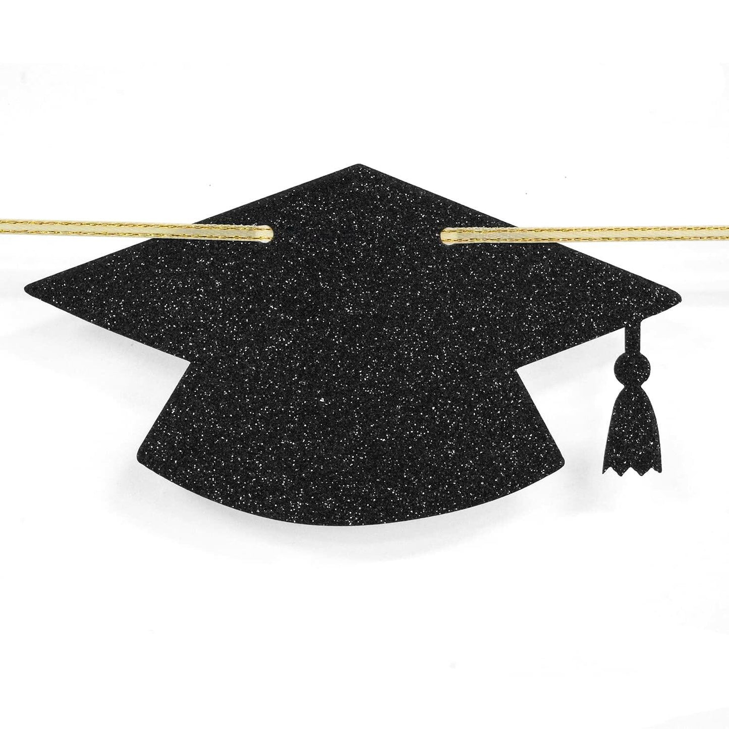 Straight Outta Middle School Banner Glittery Congrats Grad Gold Black