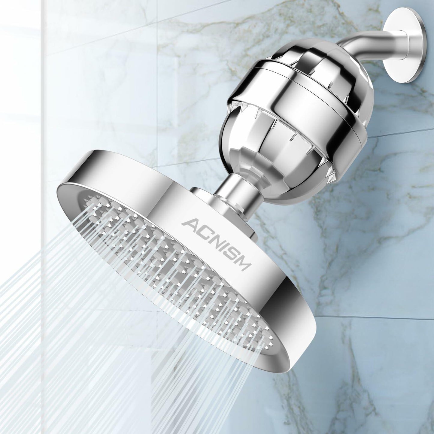 Shower Head Filter Vitamin C Hard Water Remove Chloride Heavy Metals