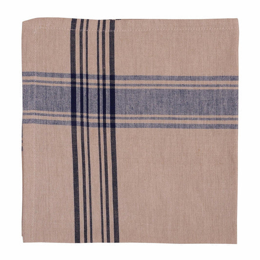 Yourtablecloth Stripe Napkin Set of 6 20x20 Nautical Blue