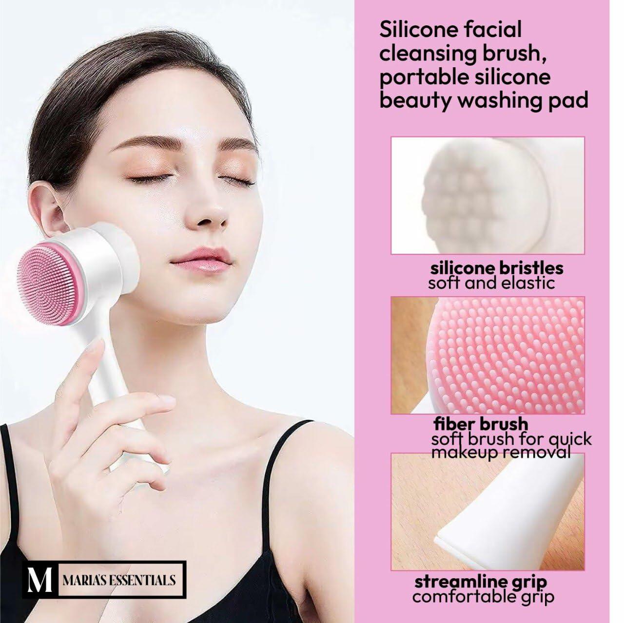 MARIA'S ESSENTIAL Makeup Bag Dual Facial Brush Medium Travel Organizer