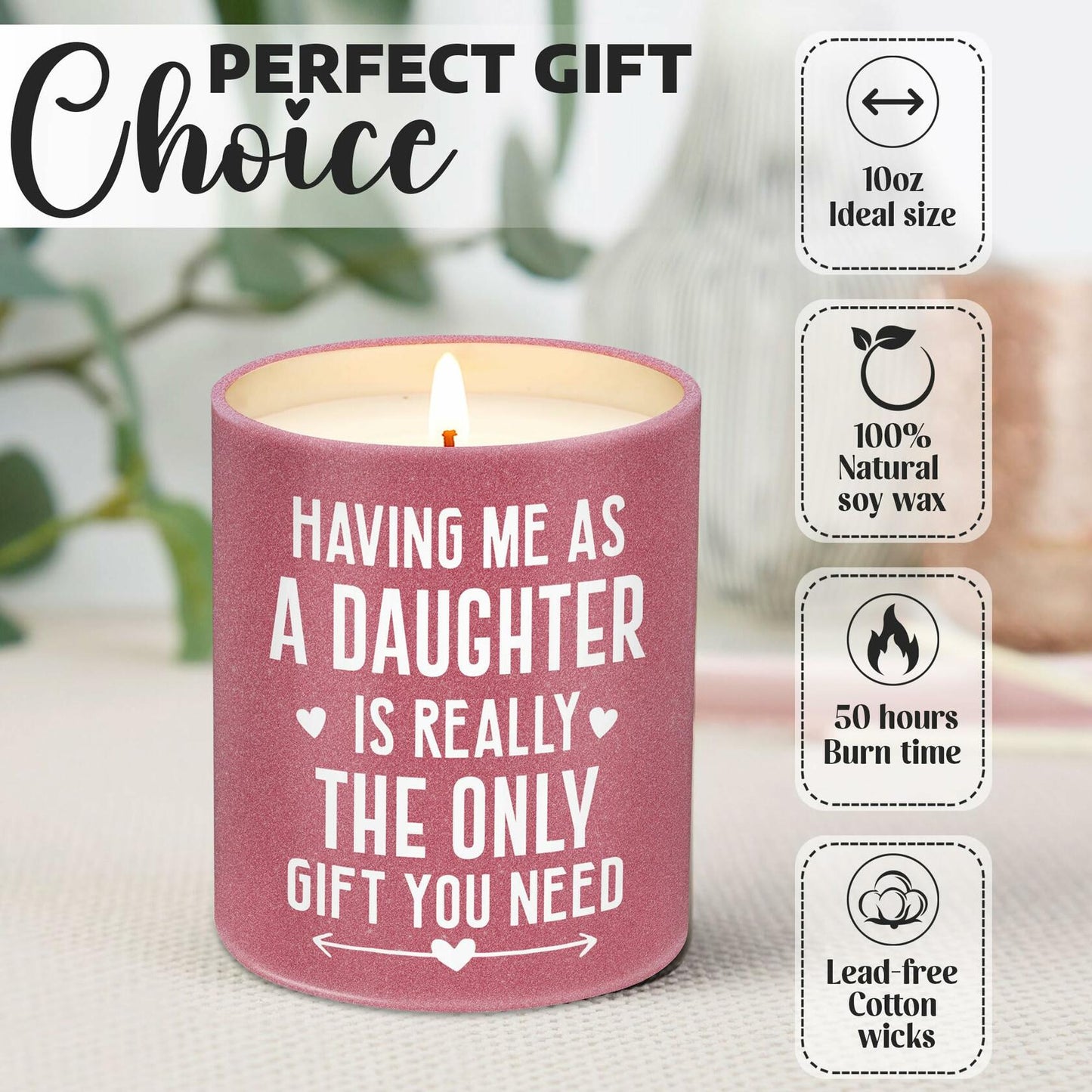 Mom Candle 10 Oz - Christmas & Birthday Gifts for Mom from Daughter