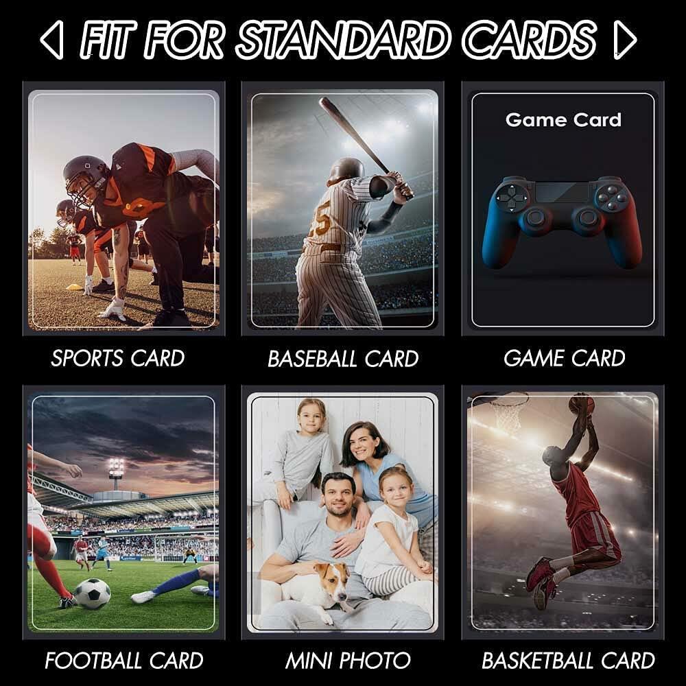 1000 Count Card Sleeves Top Loaders for Trading Cards Sports Football Game