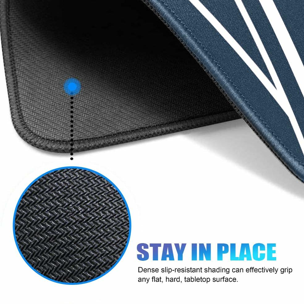Aollpu Basic Waterproof Mouse Pad with Stitched Edges Non-Slip Rubber