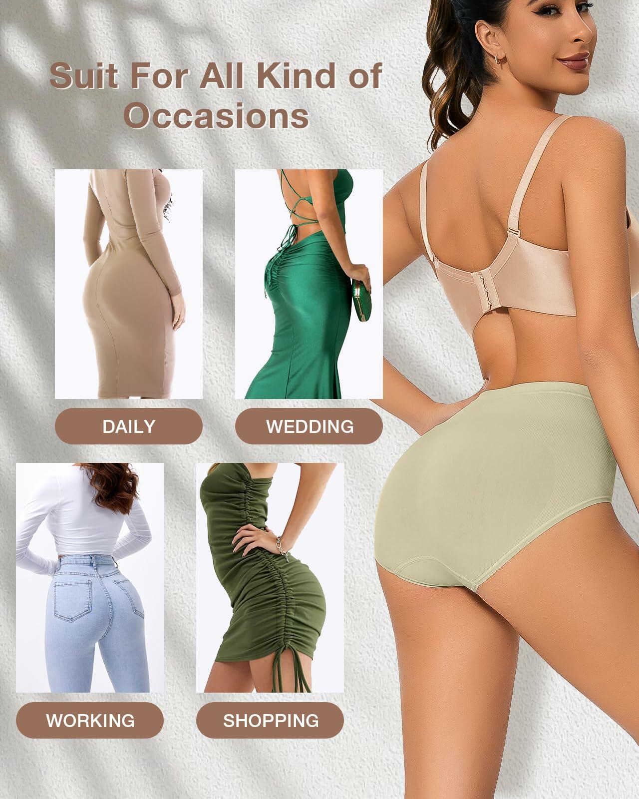 USEASY Mid Waist Tummy Control Seamless Shapewear Women Mint Size S