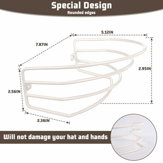 Fikoksol Metal Hat Racks for Baseball Caps Wall Mount Organizer 2Pcs Black