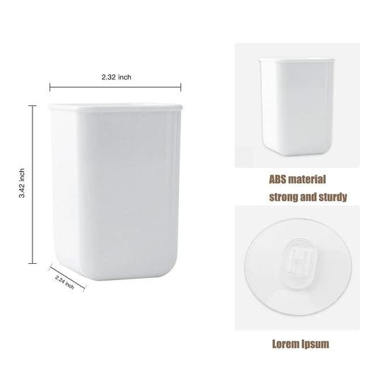 ORIJOYNA 2 Pack Wall Mounted Self-Adhesive Toothbrush Holder White