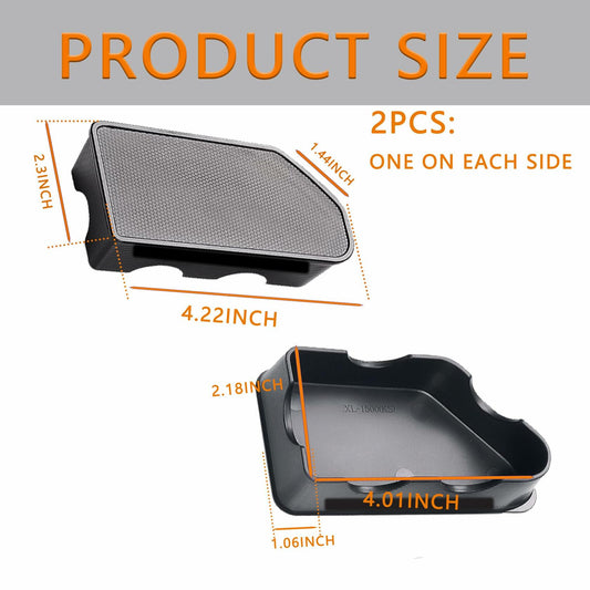 2pcs Stake Pocket Bed Rail Caps for 14-18 GMC Chevrolet Silverado 1500 Rear