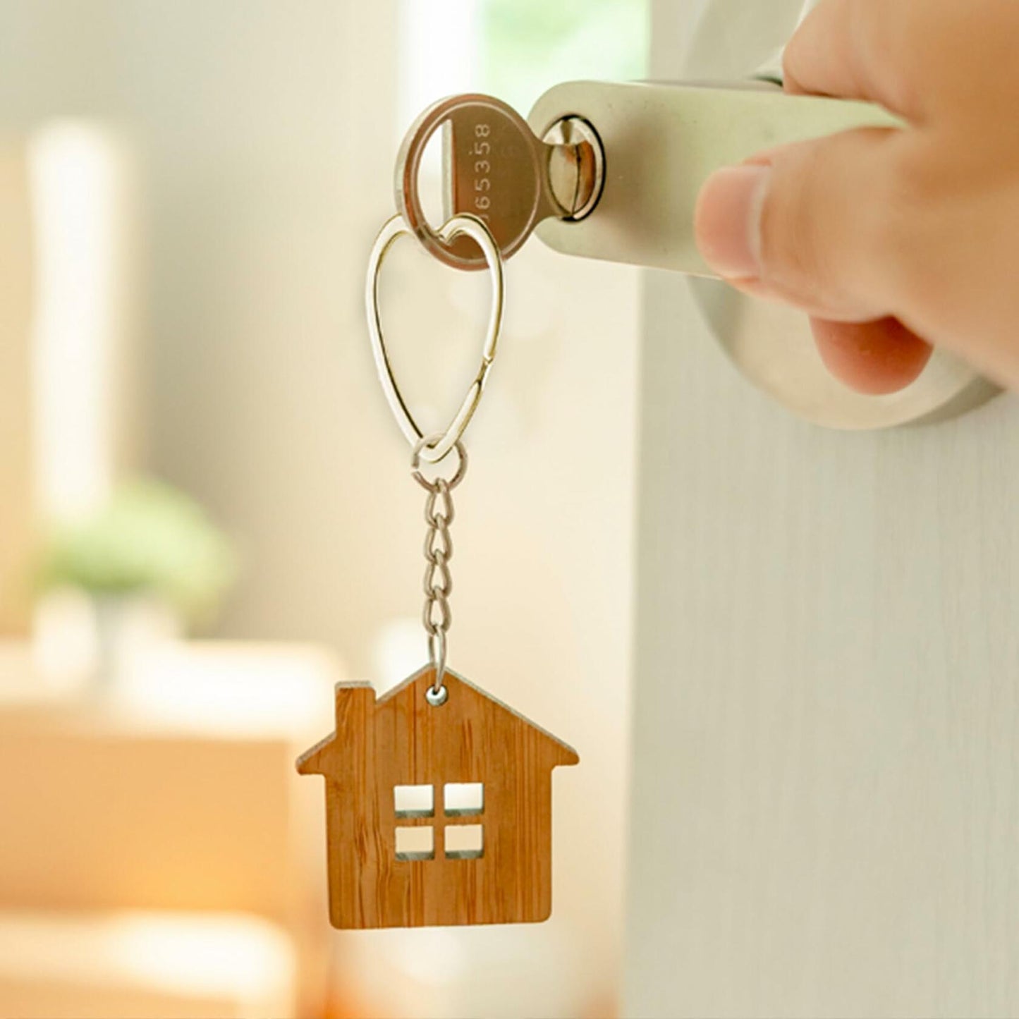 Mandala Crafts 1.2" Silver Heart Metal Key Rings 25 Count