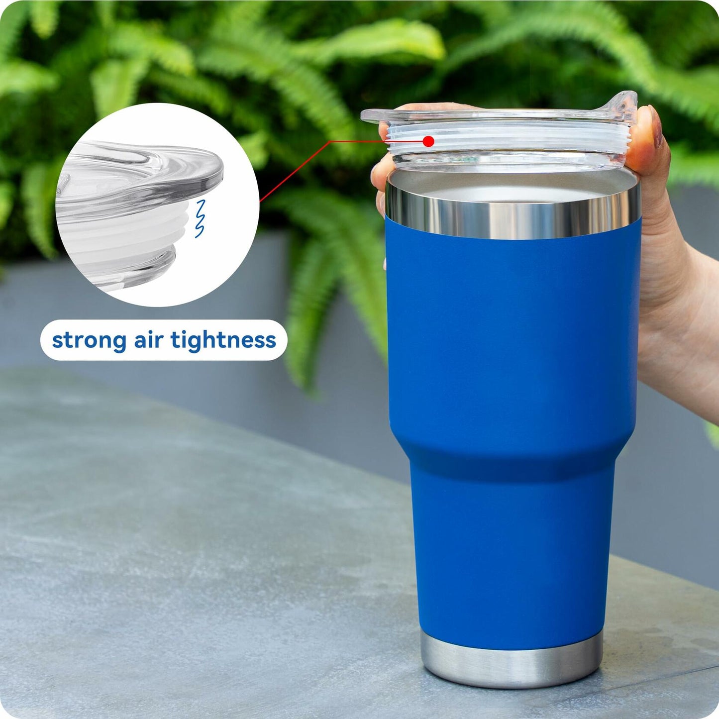 Prurex 2 Pack 30oz Spill-proof Tumbler Lids for Yeti Rambler, BPA-free