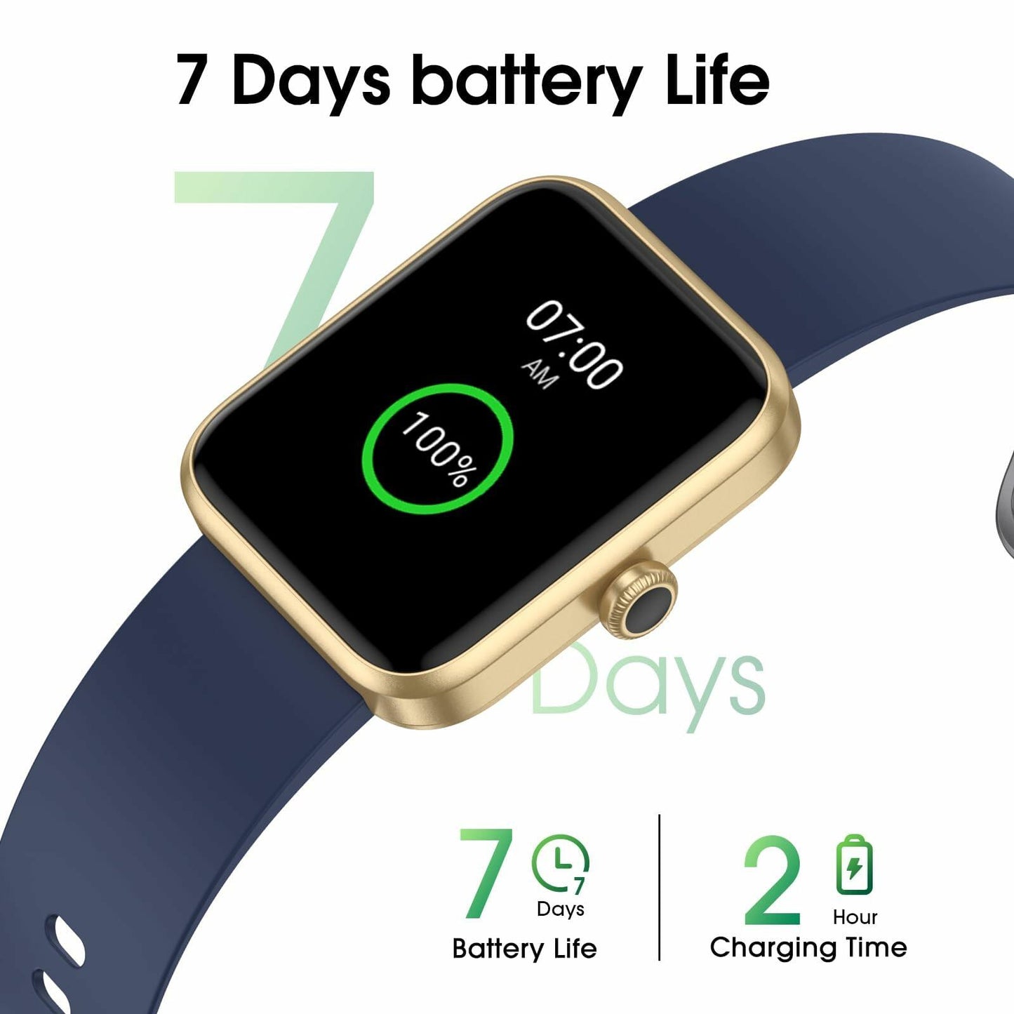 TYKOIT Smart Watch 45mm Touchscreen Heart Rate Blood Oxygen Sleep Black