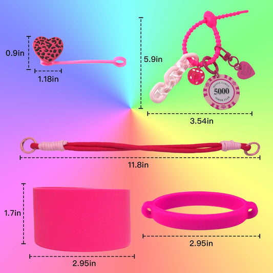 Stanley Cup Accessories Set Boot Handle Strap Straw Cover Charms Stickers