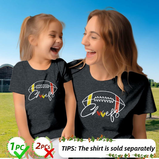 Game Day Family Matching Funny Football Graphic T-Shirt Size L