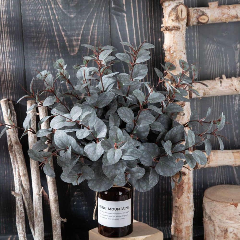 KIRIFLY 10pcs Fake Eucalyptus Stems Indoor Greenery Décor Green