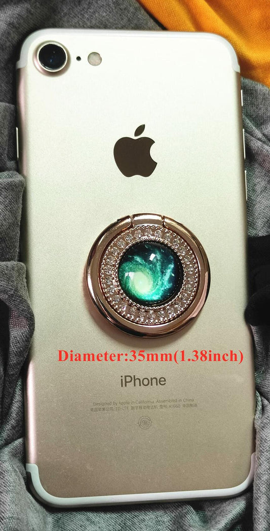 Ailifly Starry Sky Galaxy Finger Phone Ring Holder Stand Style3#