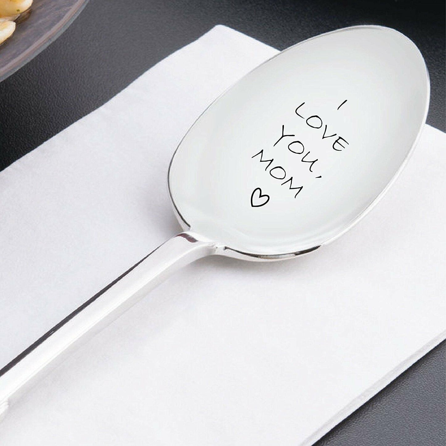 Boston Creative I Love You Mom Engraved Stainless Steel Spoon Gift