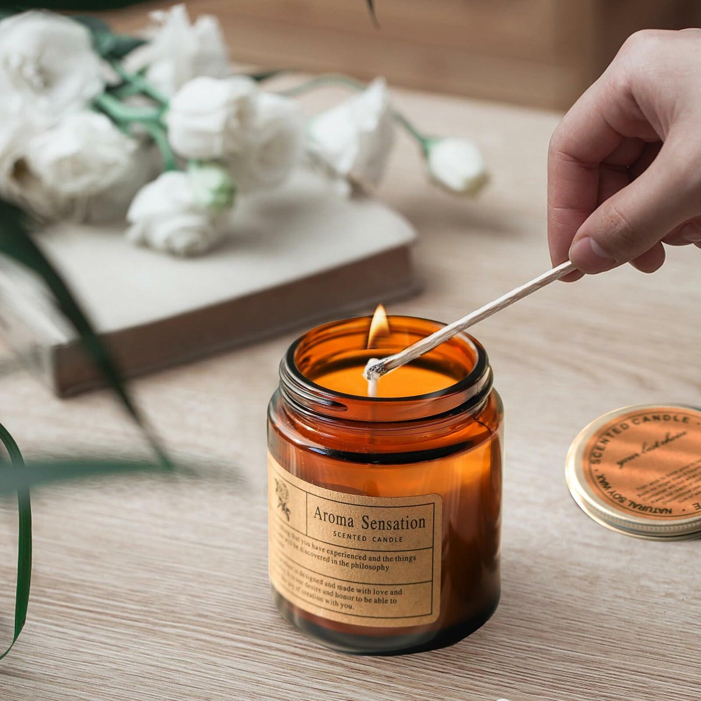 Aaicandle Bluebell Scented Candle 3.5oz Jar Birthday Gift