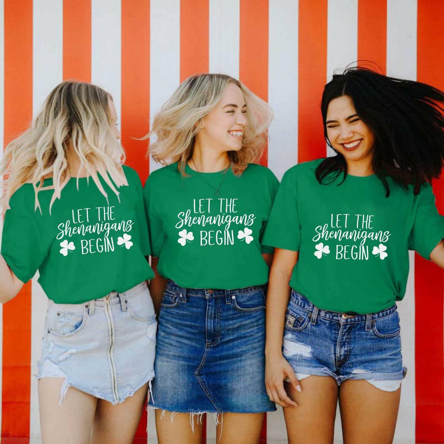 St Patricks Day Shirt Women Shamrock Funny Tee Green Size M