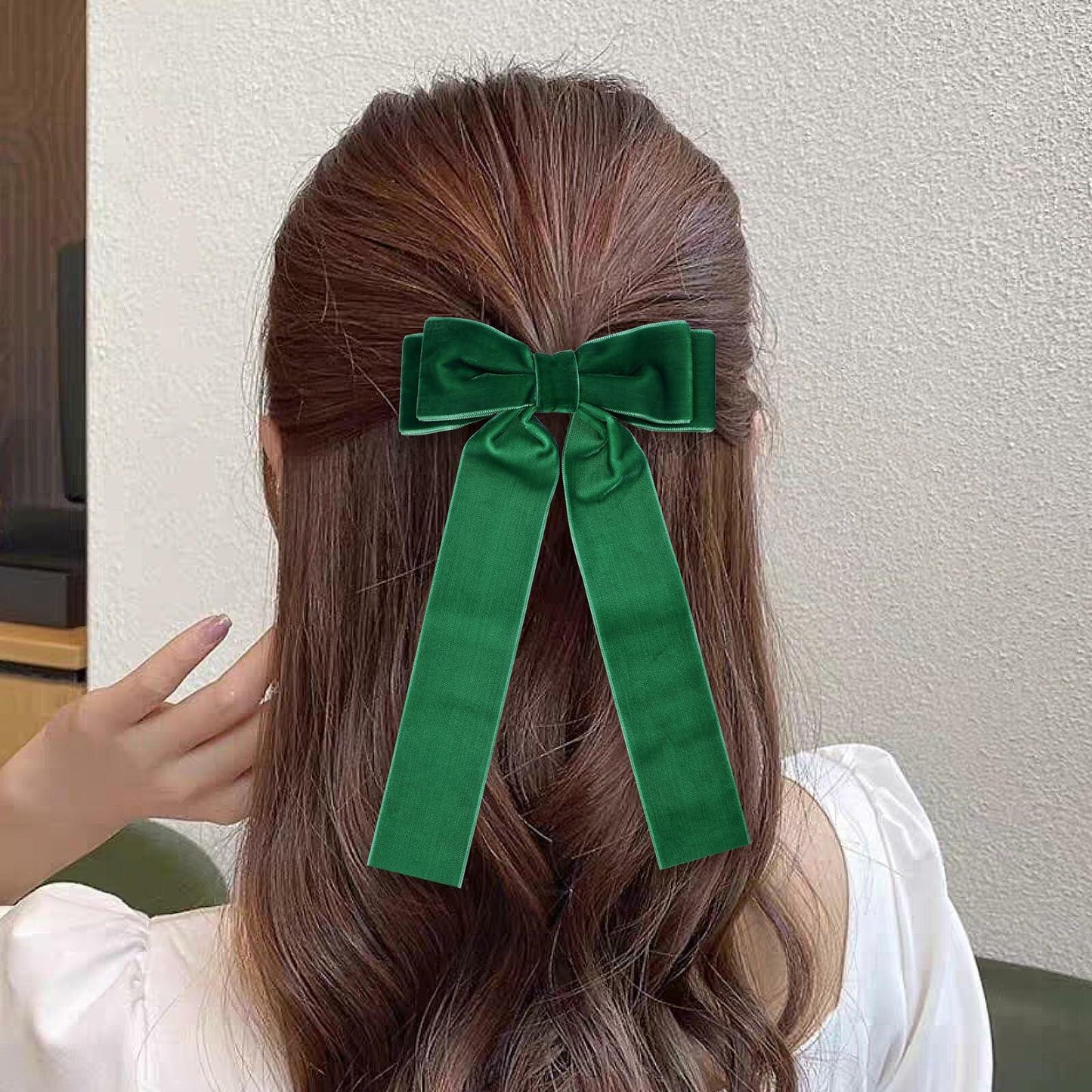 6 Colors Velvet Bow Hair Ties Hair Styling Accessories for Women Girls