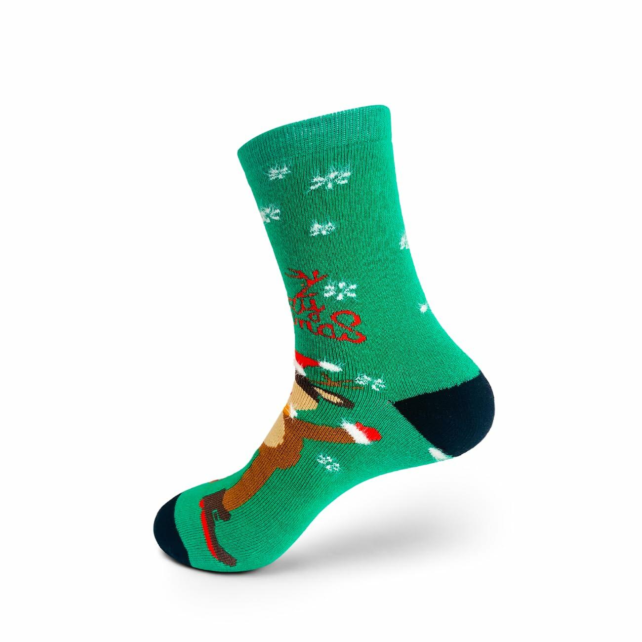 KKVXVEUQZ Women's Christmas Socks Premium Cotton Holiday Gift Festive (3)