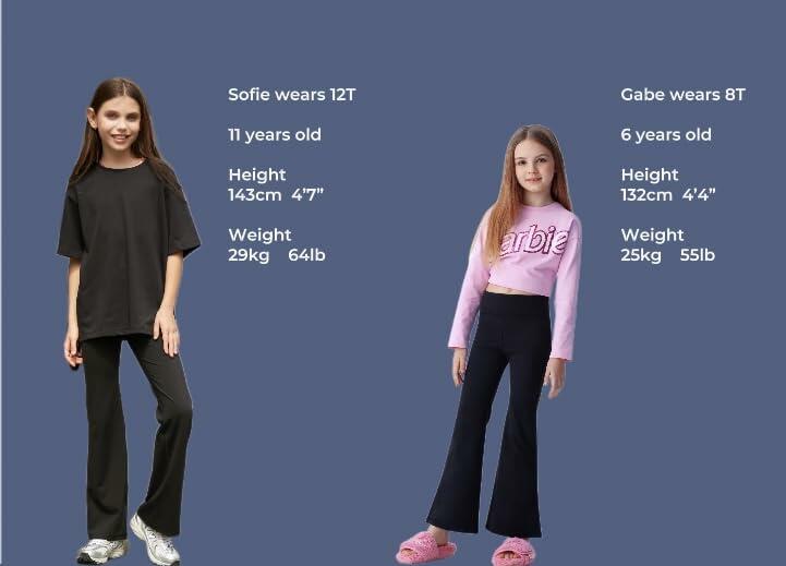 all about pants Kids Activewear Leggings Super Soft Black Flare Yoga Pants US 8